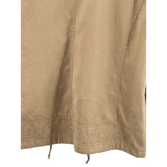 London Fog Windbreaker Jacket Womens Sz XLarge Beige Drawstring - Picture 9 of 13